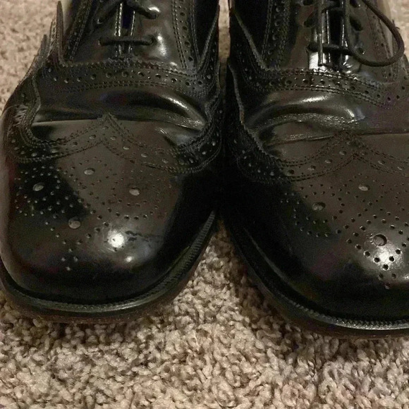 Florsheim men’s black leather Oxford style shoes size 10 - great condition main image 7